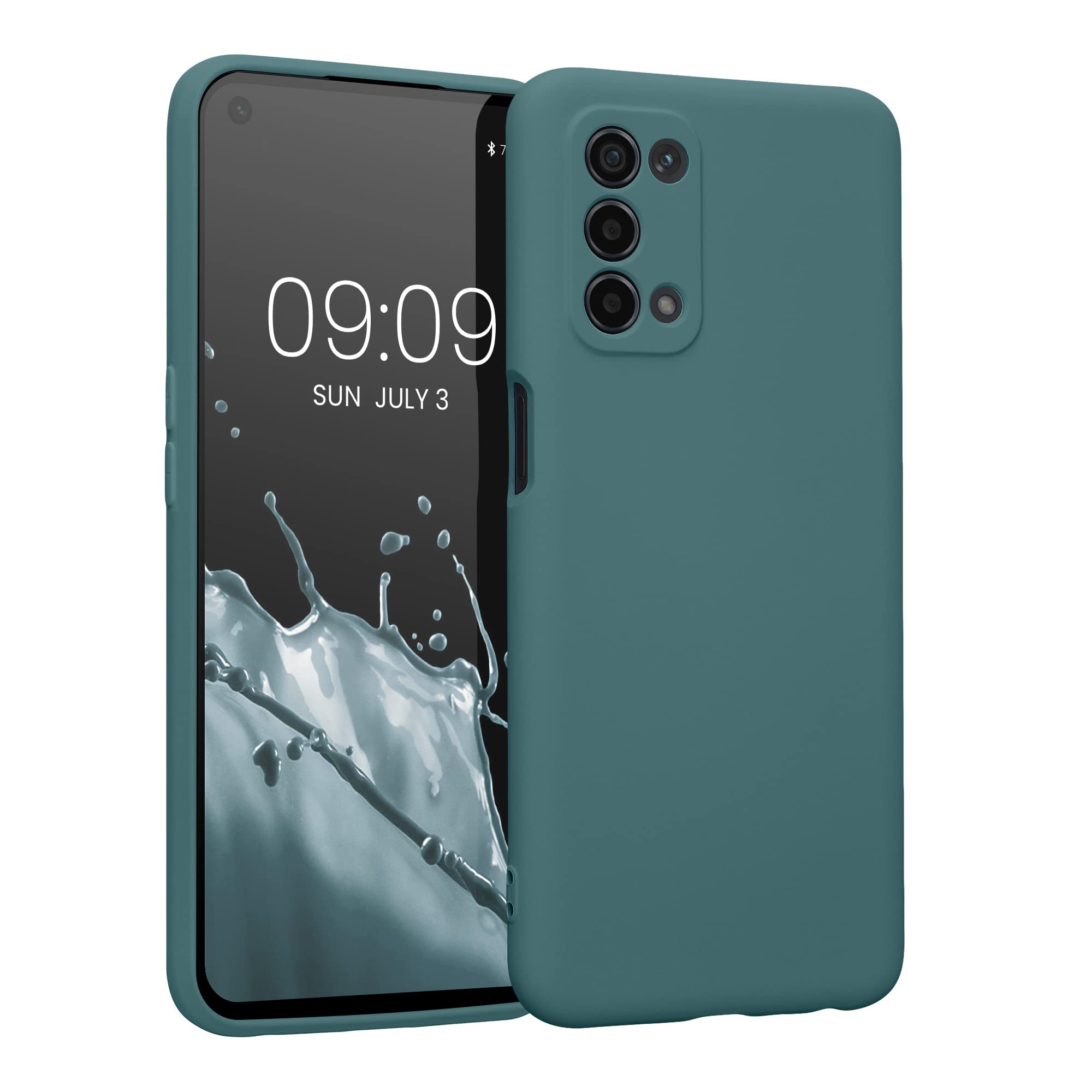 kwmobile Case Compatible with Oppo A74 (5G) / A54 (5G) Case - Protective Slim TPU Cover with Soft Matte Finish - Arctic Night