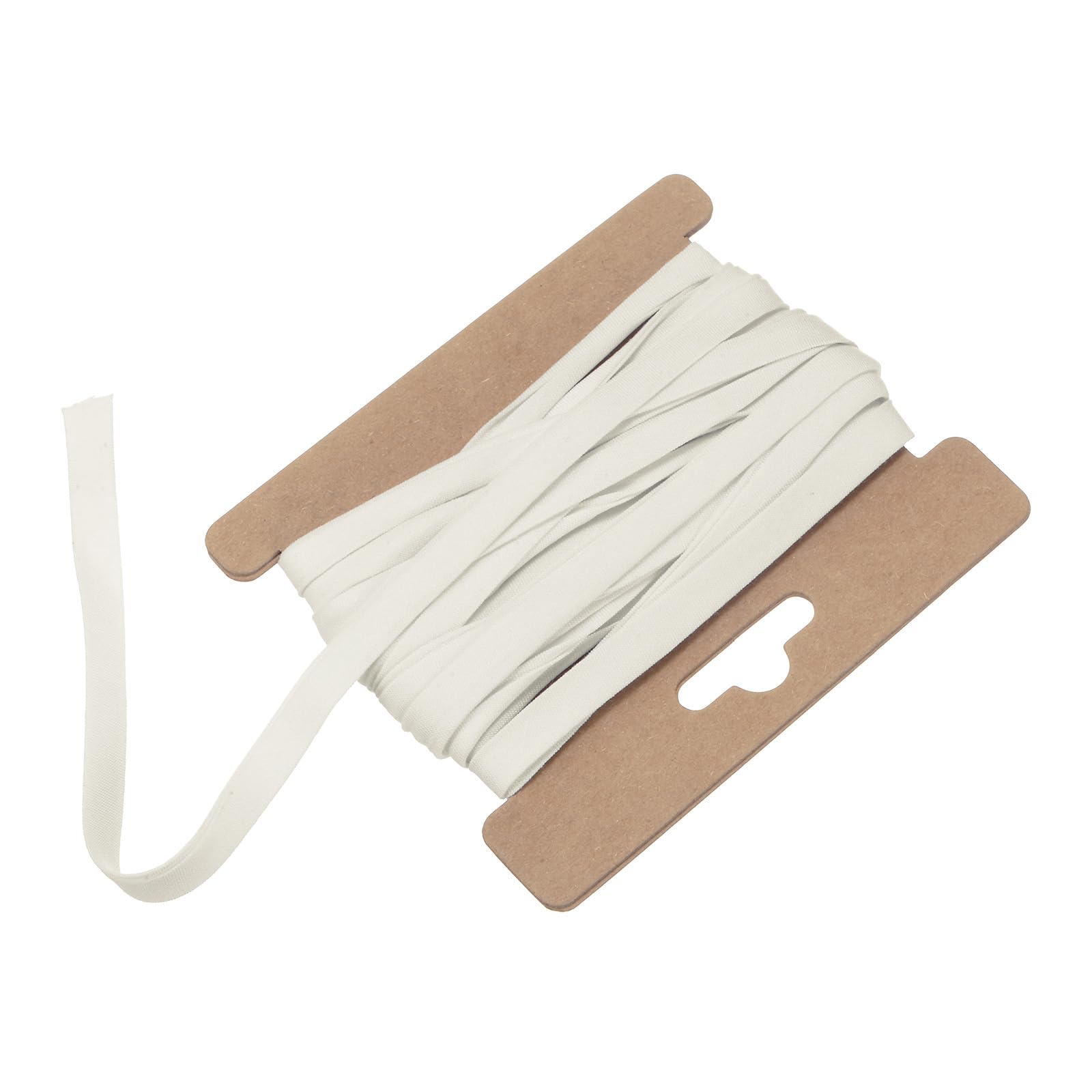 M METERXITY Double Fold Bias Tape 1/4 Inch 6 Yards Cotton Bias Binding Tape Bulk Double Fold Bias Tape for Sewing/Seaming Hemming/Binding//Quilting/DIY Craft [Light White]