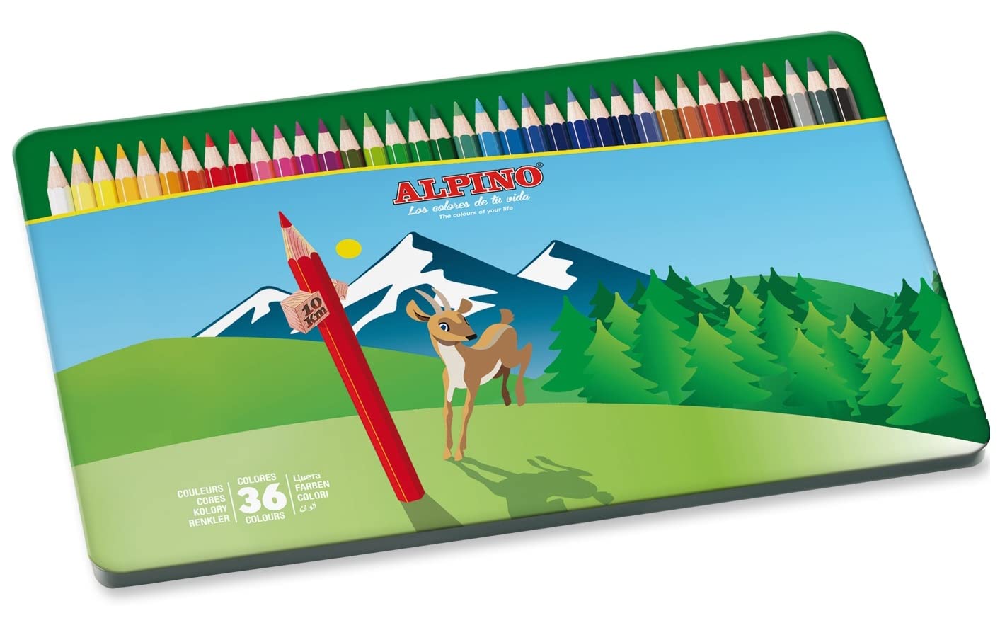 Alpino Colored Pencils 36 Units | Colored Pencils for Children | Draw and Colour with Vivid and Bright Colors | School Supplies | Metallic Case