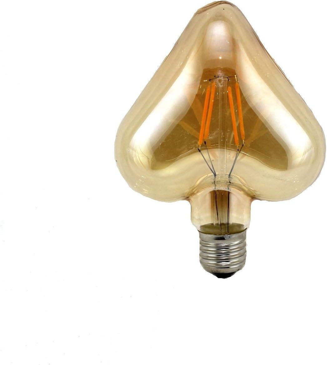 LED 4W E27 Filament Bulbs, Vintage LED Lighting 4W Edison Hot 3000K Heart, Lemon Tree