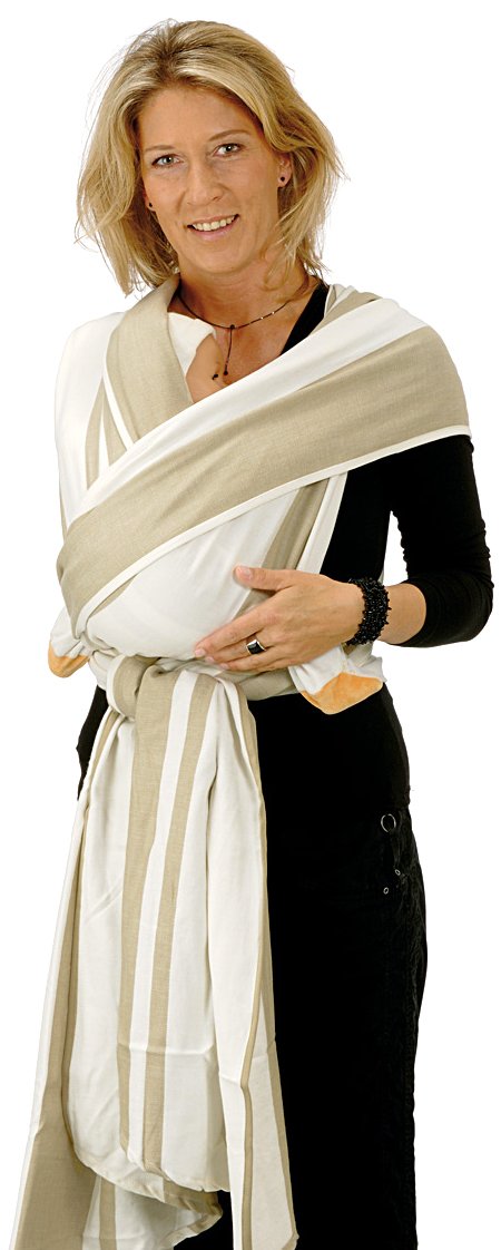 color beige Talla:Kurzes 2.5 x 0.7 m Hoppediz Kairo Pa/ñuelo portabeb/és a rayas