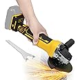 Cordless Angle Grinder for Dewalt 20v Batteries, 6600RPM Brushless Electric Grinder, 4 Variable Speed Metal Grinder for 4.9''Wheels with Adjustable Auxiliary Handle for Cutting, Polishing（No Battery)
