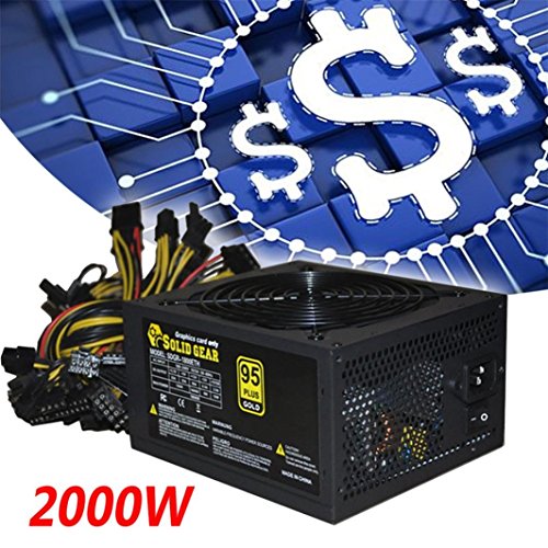Power Supply New 2000W ATX Gold Mining Power Supply SATA IDE 8 GPU for ETH BTC Ethereum, Suitable for ore machines and servers (Black) - Thumbnail 7