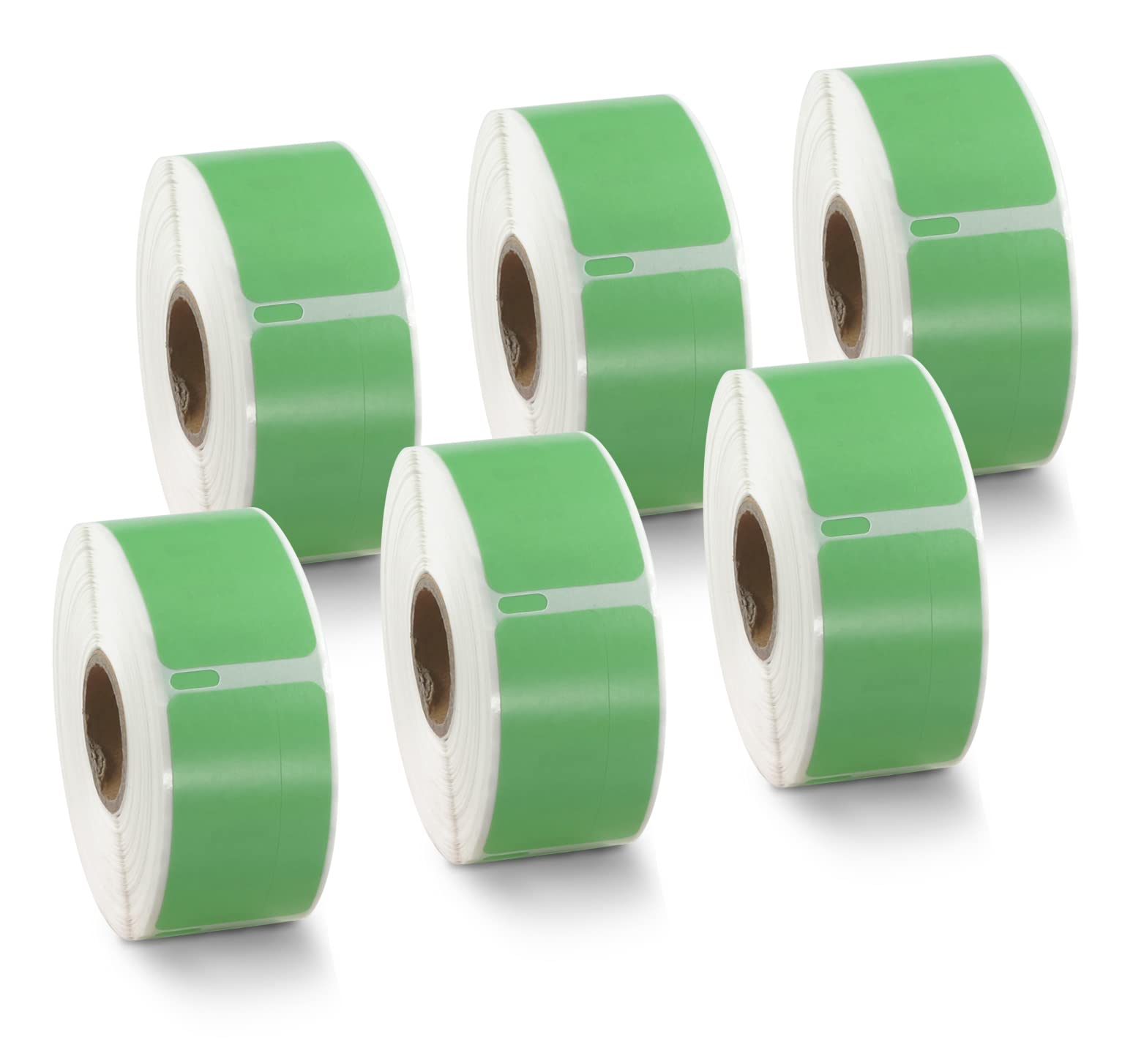 BETCKEY - 6 Rolls Green Small Multi-Purpose Labels Compatible with DYMO 11355(S0722550), 19mm x 51mm, 3000 Colored Labels Compatible with DYMO LabelWriter 450, 4XL, NOT Fit 550 or 5XL