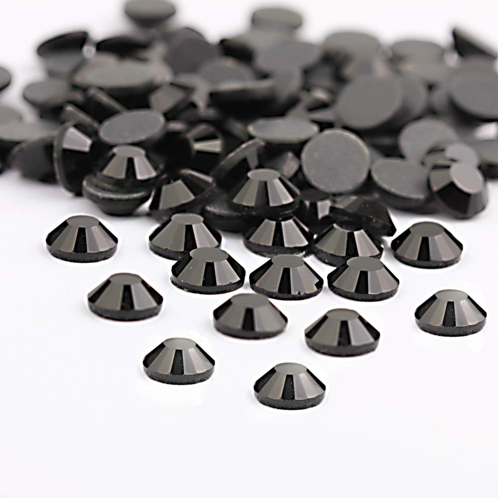 Crystal Hotfix Rhinestone,Machine Cut Stone 100pcs/pkg (Jet Black,SS34/7mm)