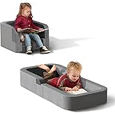 SYCYH Toddler Travel Bed,2-in-1 Toddler Bed Sofa for Kids Portable & Lightweight with Carry Bag