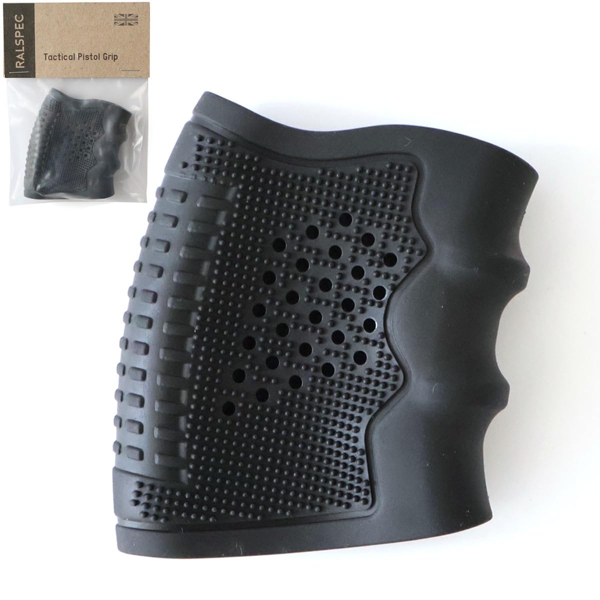 Rubber Textured Handgun Pistol Handle Grip for Glock 17/19/20/21/22/23/25/31/32/34/35/37/38, M92 Airsoft Gun Sleeve glove GK (Black)