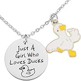 AHAETH Duck Gift For Women Necklace Teens Funny Ducks Charm Themed Things Duck Necklace