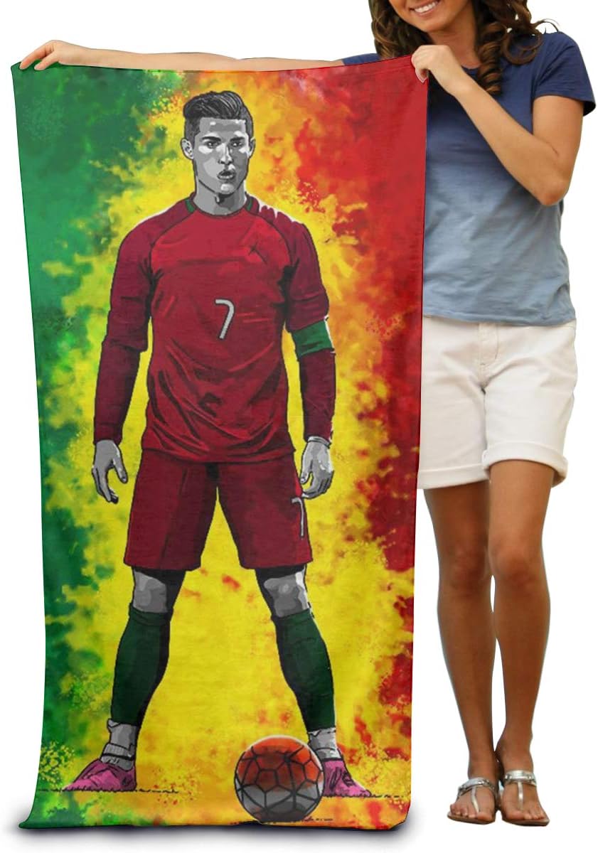 SHELLBOY Greatest Football Player No.7 Jersey Personalized Microfibre Pool Beach Towel Quick Dry Bath Towel Sand Proof 32" x 52"