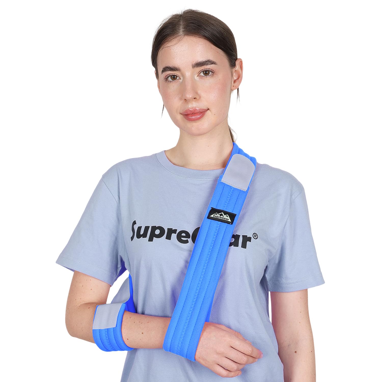 supregear Arm Sling, Adjustable Arm Support Strap, Lightweight Shoulder Immobilizer for Injured Elbow, Broken Collarbone, Torn Rotator Cuff, Dislocation or AC Separation, Left Right, Men Women