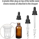 Hyber&Cara Amber Glass Bottle 4 x 50ml with Glass Dropper Set view 4