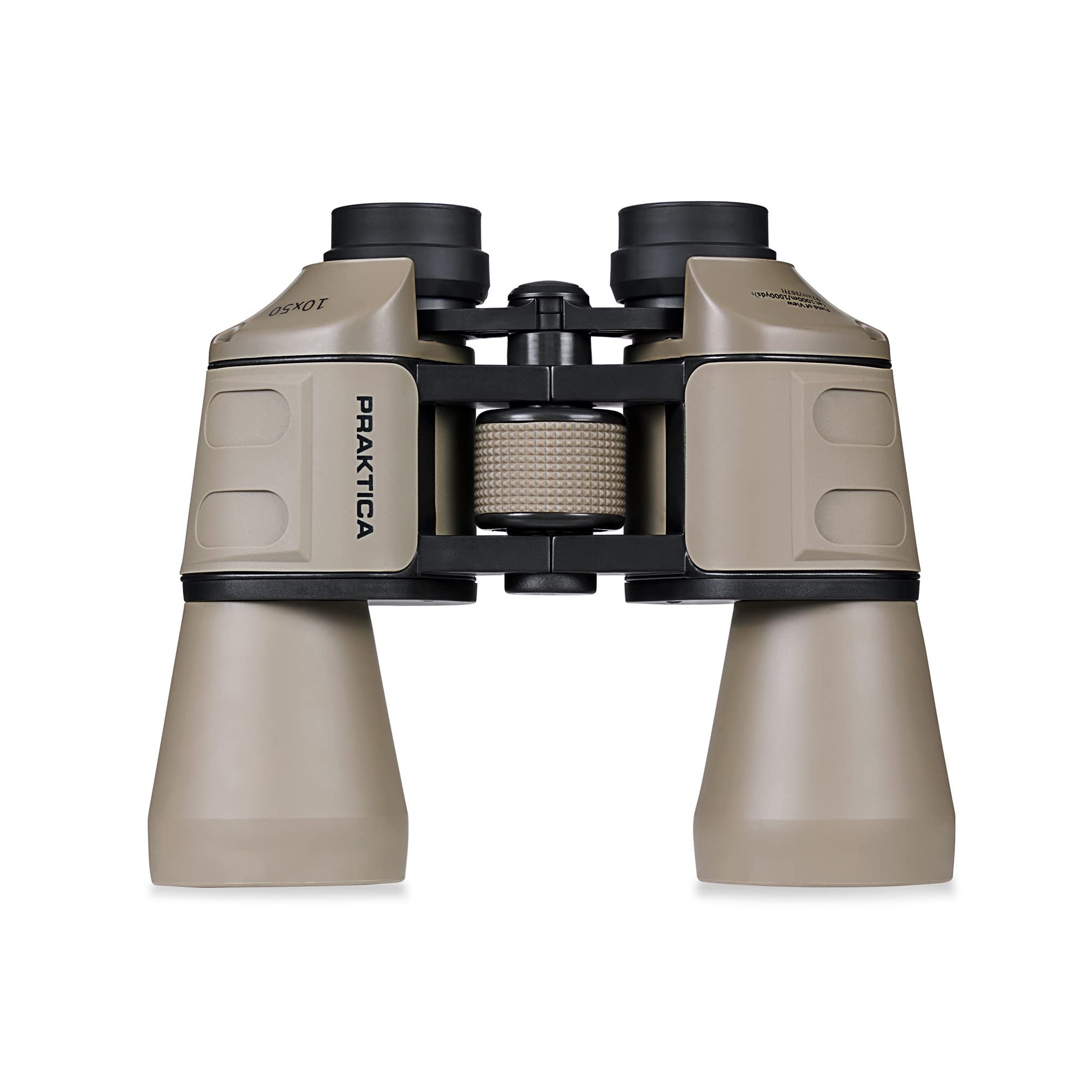 Praktica Falcon 10x50mm Porro Prism Field Sand Binoculars - Fully Coated Lenses, Sturdy Construction, Aluminium Chassis, Sharp Clear Image, Bird Watching, Sailing, Hiking, Sightseeing, Astronomy