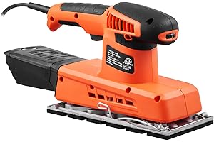 VEVOR Sheet Sander, 1/2 Sheet 2.5A Electric Sander for Woodworking, Max. 12000RPM Variable Speed Sheet Finishing Sander with 