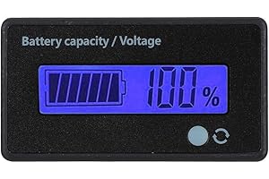 BAFOVY GY-6D PCB Battery Capacity Display, LCD Monitor with Soundlight Alarm, 12-84V for Lithium and Leadacid Batteries (Blue
