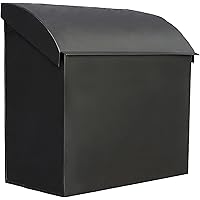NACH Baxter Extra Large Capacity Mailbox - Extra Large Mailboxes for Outside Wall Mount, Rust Resistant Galvanized Metal Mail