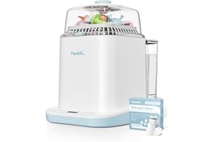 Papablic Bottle Washer Pro, Bottle Washer & Sterilizer & Dryer, 4-in-1 Bottle Washer Sanitizer for Bottles, Pump Parts, C-Section& Baby Essentials - Quick & Clean with 60 Detergent Tablets