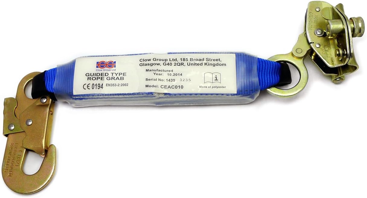 Clow PPE Safety Harness Accessories Rope Grab Guided Type Fall Arrester
