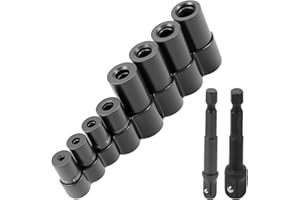 8Pcs Tap Socket Set 1/4 Inch and 3/8 Inch Drive Tap Holder Socket Kit with Socket Holder for Tight Space Fractional MCTI Stan