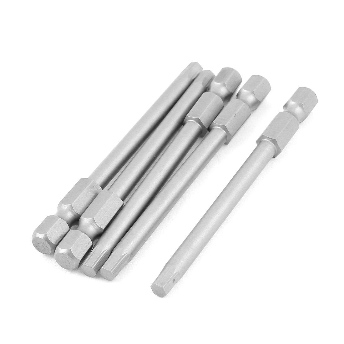 Sourcingmap 1/4 Inch Shank 4mm Hex Tip Magnetic Screwdriver Bits 5pcs