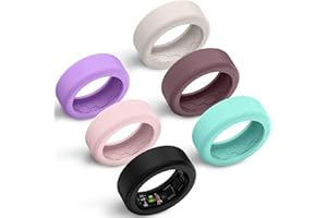 Hexasider 6 Pack Smart Ring Cover Fits 7mm and 8mm Ring Smart, Anti-Scratch Silicone Case for Working Out Gym Smart Rings Protector for Women Men
