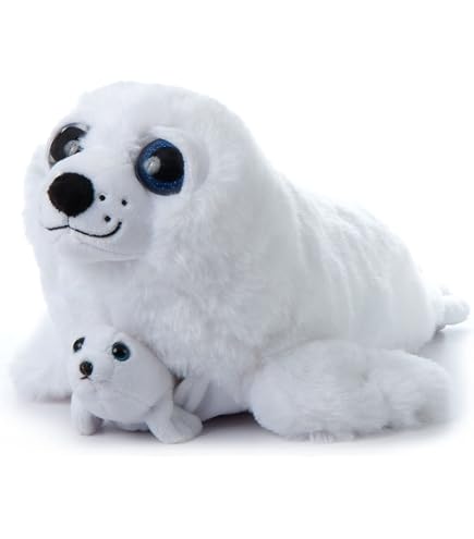 Douglas Toys – Foca Arpa Scintillante In Peluche 15 Cm, Morbida E Colorata