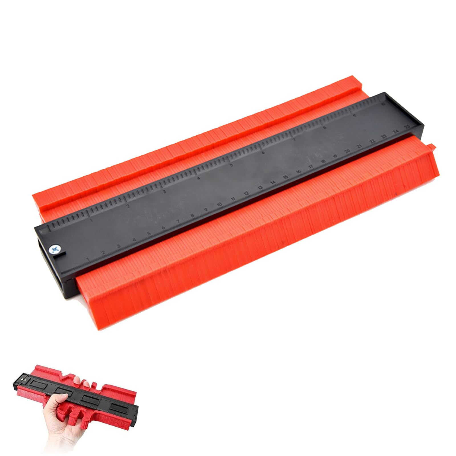 10 Inch Contour Gauge, Adjustable Multifunctional Shape Profiler, Contour Ruler, Tile Laminating Tool, Irregular Welding, Woodworking and Construction, Precision Measuring Tool