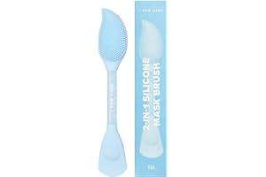 I DEW CARE Skincare Multi-Functional Applicator - 2-in-1 Cleansing Firming Silicone Mask Brush | Soft & Silky Hygenic, Facial Tool, Easy to Wash, Sustainble, Glass Skin, Professional Jelly Spatula