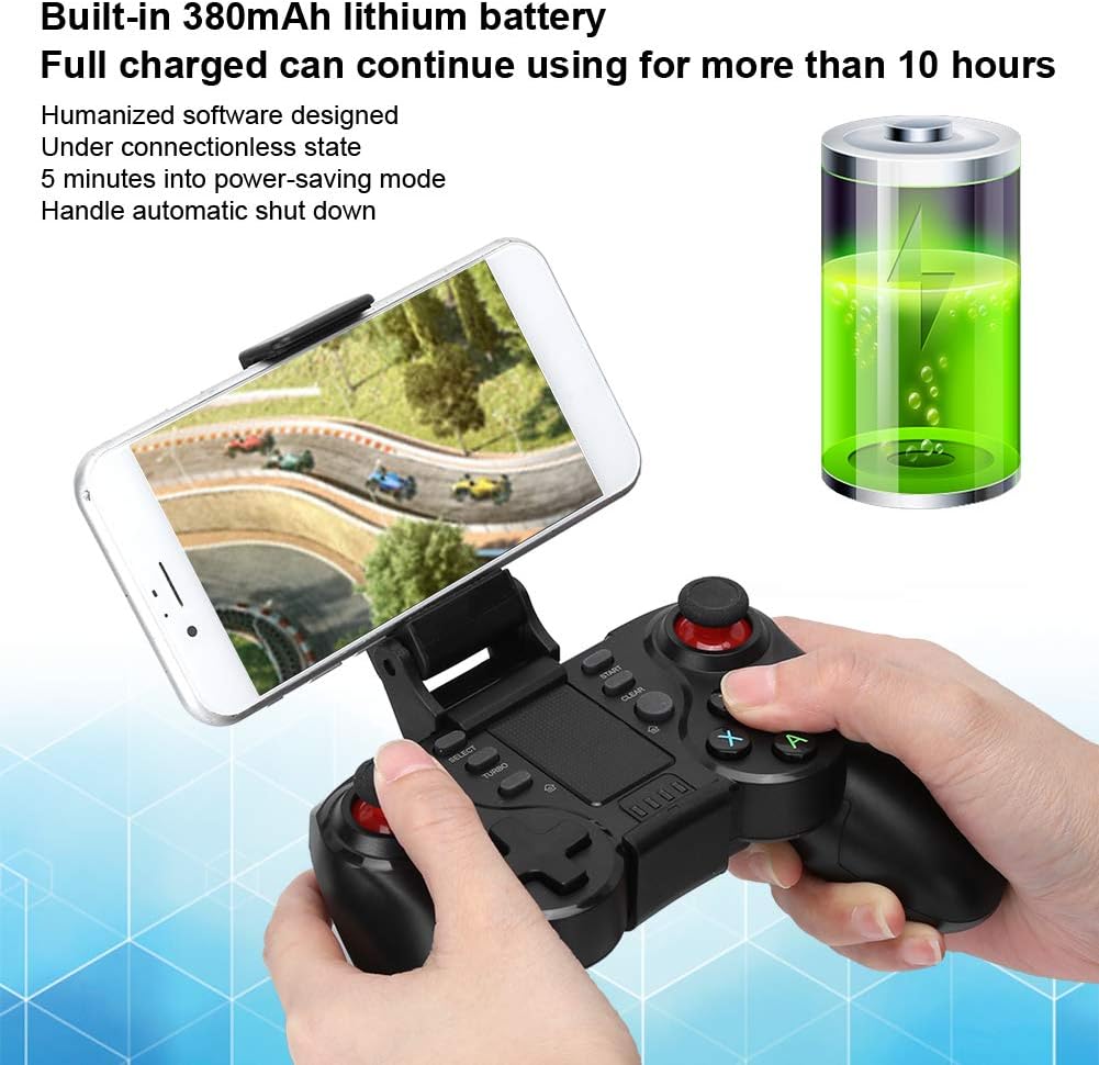 Mobile Game Controller, Wireless Bluetooth 4.0 Gamepad with Phone Clip ...