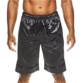 AND1 Men's All Courts Basketball Core Shorts (Large 36/38, Ebony)