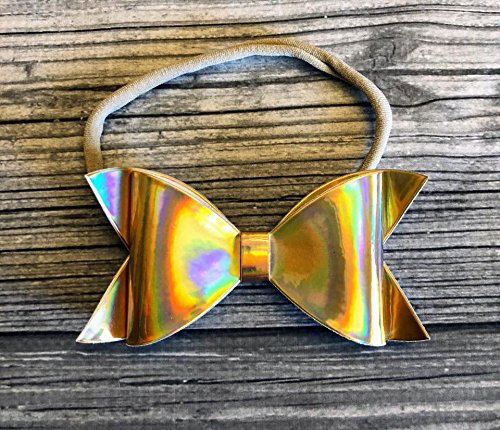 gold baby headband bow
