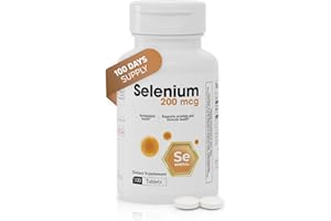 Nutra Nutrition Selenium 200 mcg Supplement – Yeast-Based Formula – 100 Tablets – Non-GMO, Gluten-Free, USA Made, Clean Label Choice