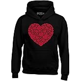 shop4ever Red Heart Love Cloud Hoodie Sweatshirts