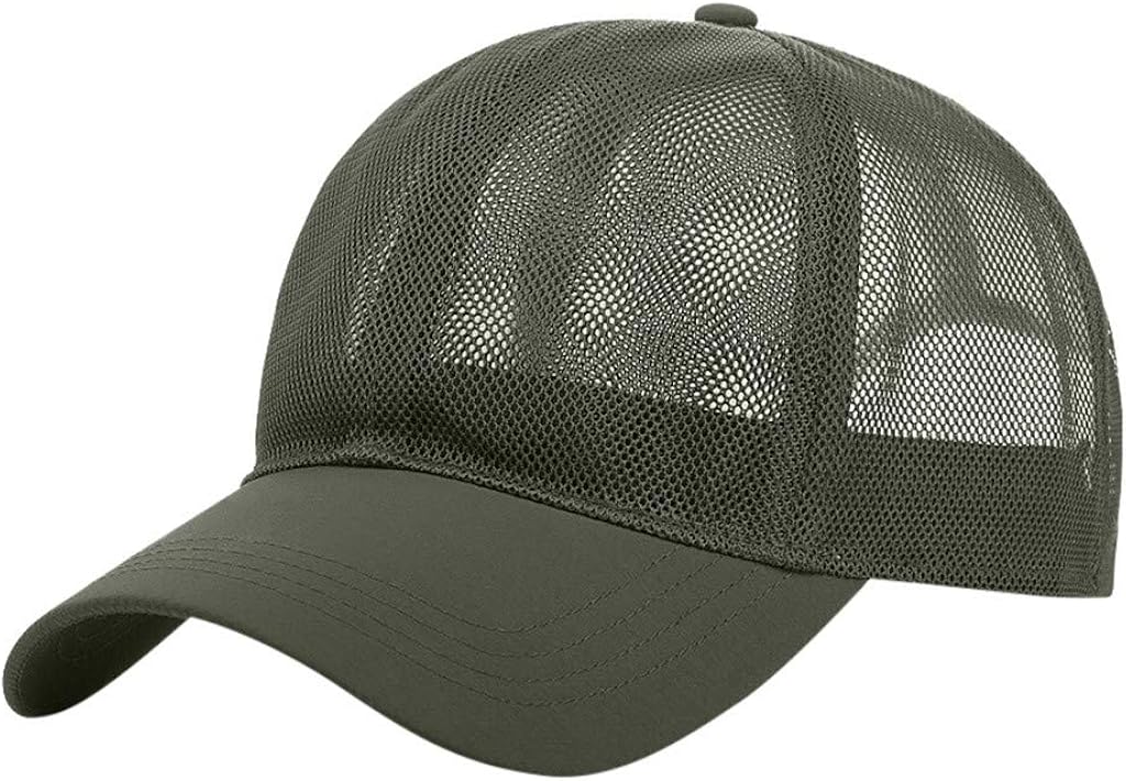 KEJINKCSEE Unisex Adjustable Baseball Cap Mesh Breathable Solid Color