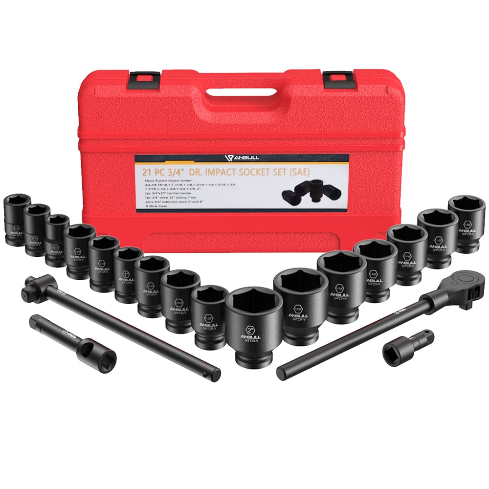 3 4 Drive Impact Socket Set