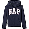 GAP Girls' Logo Hoodie Hooded Full Zip Sweatshirt