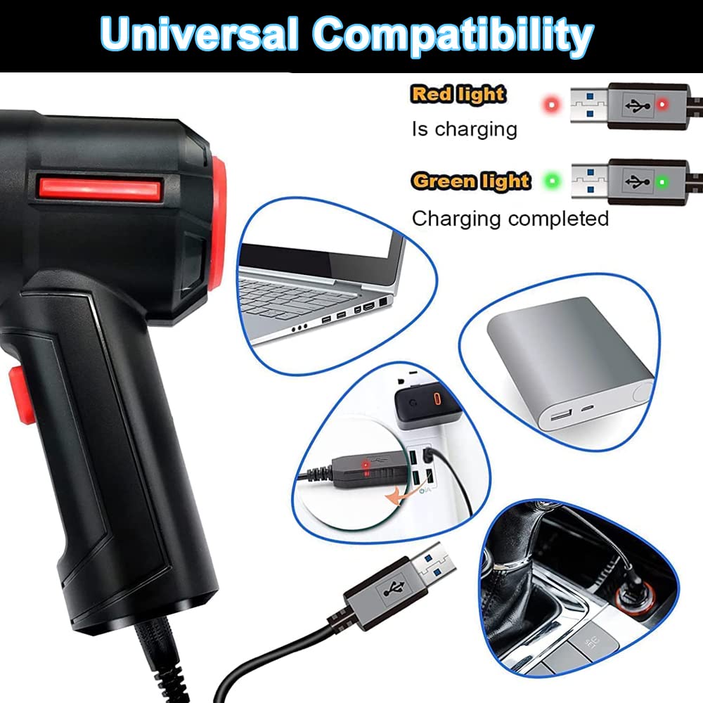 ADPTOYU 3-in-1 Portable Small Cordless handheld Vacuum Cleaner Rechargeable with 9000PA Powerful Suction for Car/Office/Home