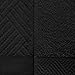 Superior 100% Egyptian Cotton 6-Piece Towel Set, Basket Weave Textured Jacquard, Super Soft and Highly Absorbent, 2 Bath Towels, 2 Hand Towels, and 2 Face Towels, Made in Egypt, Black