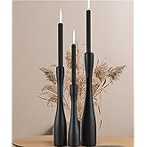 SDALI HOME Candle Holder Black Candlestick Holders 3,Tall Taper Candle Holders Set of 3 for Candlesticks(12"/10"/7.5" H),Modern Farmhouse Candle Stick Candle Holder for Decor