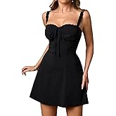 KUTUMAI Lace Square Neck Mini Dress Flowy A Line Short Graduation Dresses for Women Summer 2026