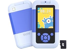 Eltrynic Phone Toys for 3 4 5 6 Year Old Boys Girls MP3 Music Player Camera Toddler Phone Educational Toys Birthday Gifts for Boys Girls Ages 3-6 (Blue)