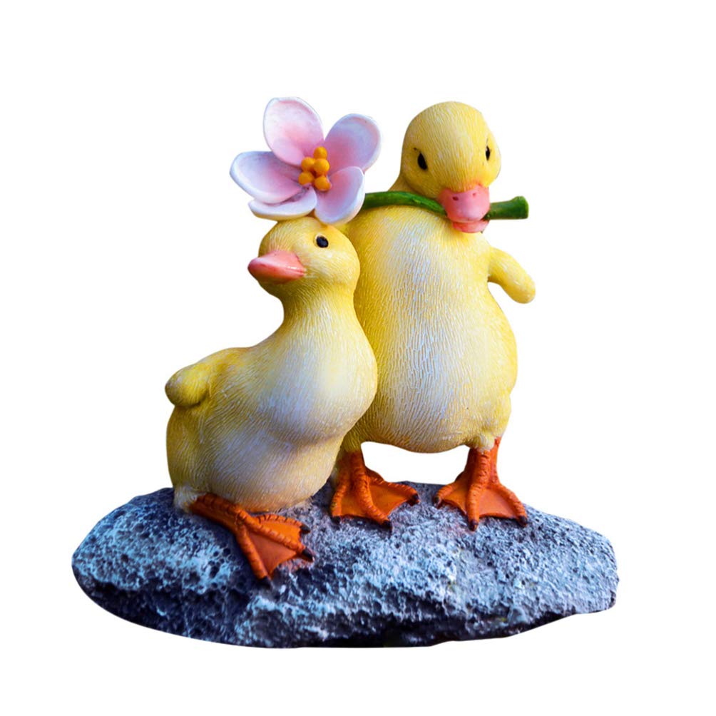 UPKOCH Duck Statues Resin Simulation Duck Sculpture Figurines for Home