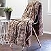Chanasya Premium Wolf Faux Fur Throw Blanket - Soft, Fuzzy Sherpa & Minky Throw Blanket - for Bed or Couch - 50
