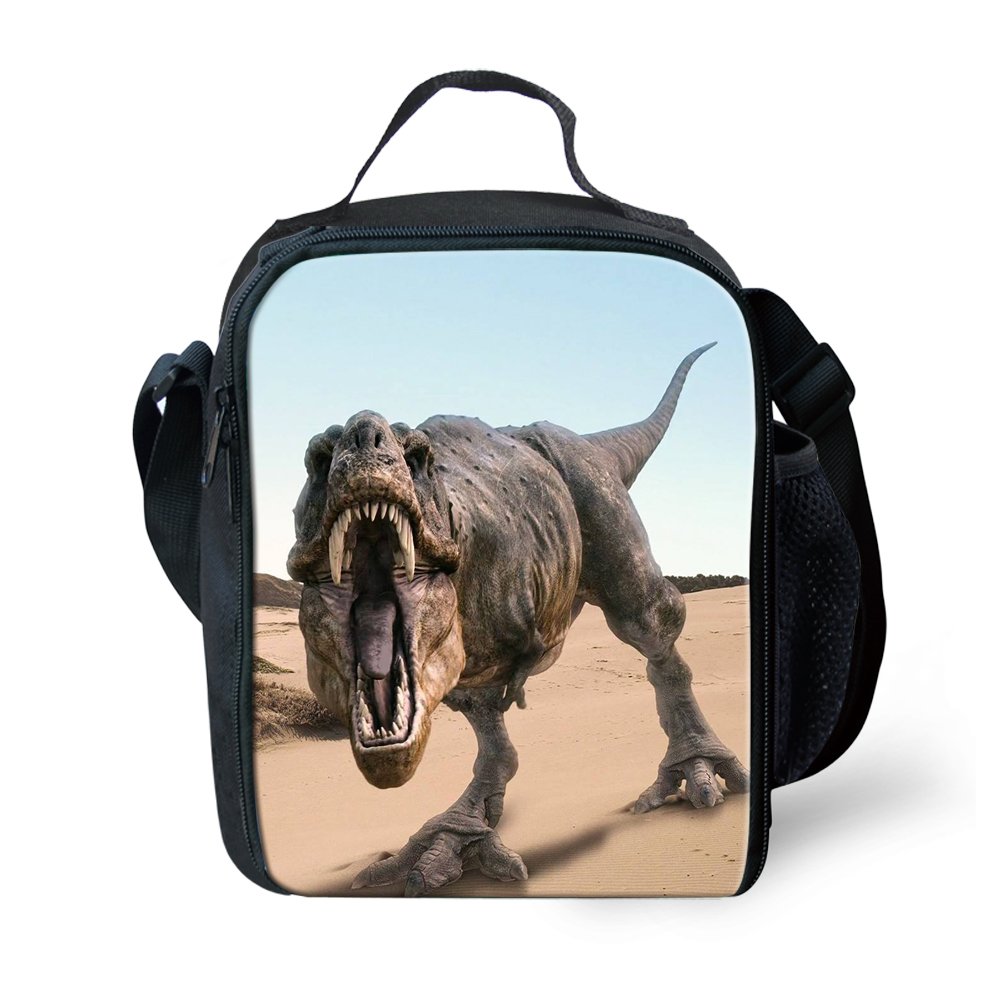 Amzbeauty Dinosaur Kids Insulated Freezable Thermos Square Cooler Lunch Bag