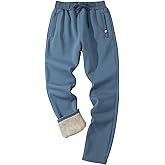 Gihuo Men's Sherpa Lined Athletic Sweatpants Winter Warm Track Pants