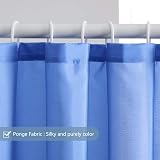 Furlinic Shower Curtain Mould Proof Blue 120x180cm Polyester with 8 Hooks view 2