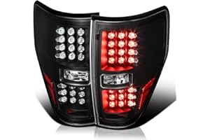 Spec-D Tuning Black Housing Clear Lens LED Tail Lights Compatible with 2009-2014 Ford F-150 Left + Right Pair Assembly