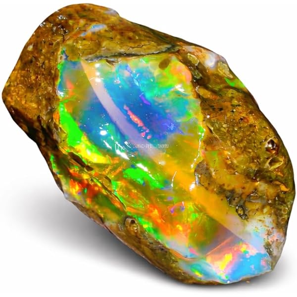Opal gemstone, Éthiopien fire Opal rough , Noir Naturel Opal Brut 9 CT 18x11 MM