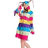 Besonca Adult Women Men Onesie for Halloween, Unisex Multicolored Costume Hooded Jumpsuits Funny Fiesta Outfits