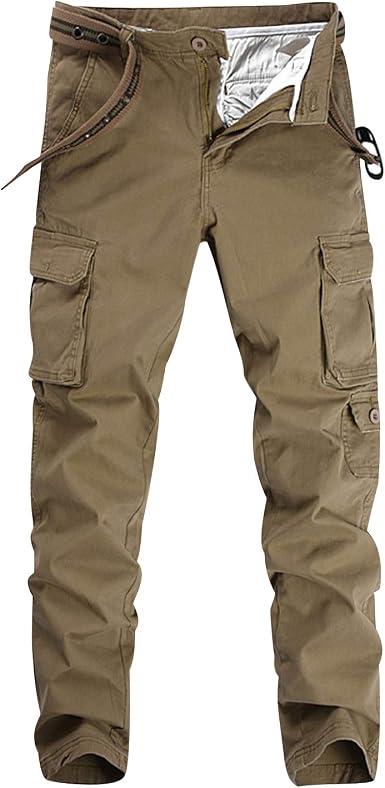 Pantalon Cargo Homme Baggy - Coupe Ample, Renfort Genoux, Poches Multiples - Idéal Randonnée, Travail, Loisirs - Tissu Résistant Softshell - 5