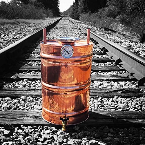 Stampede Stills 15 Gallon Copper Moonshine Still Thumper Keg (Doubler) with 3" access port.